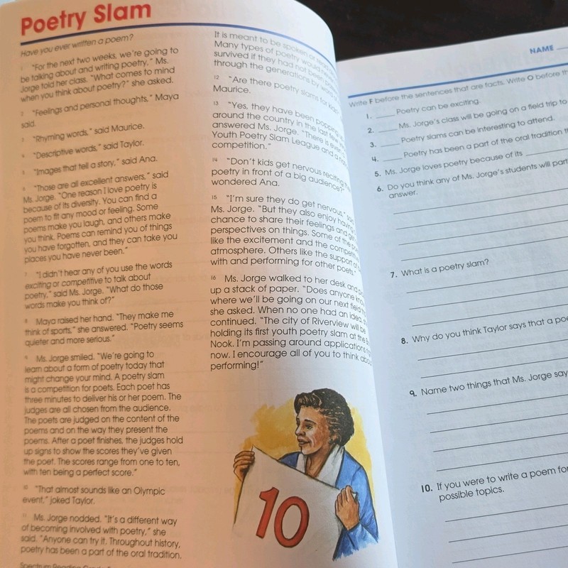 Spectrum Reading Grade 5 Reading Comprehension Workbook Answer Key Carson gallery