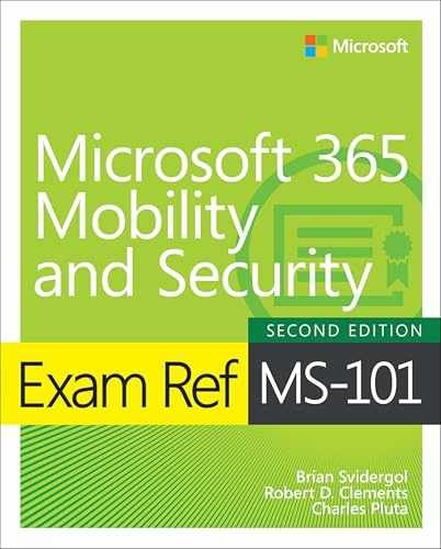 Exam Ref MS-101 – Paperback, by Svidergol Brian; Clements – Very Good c