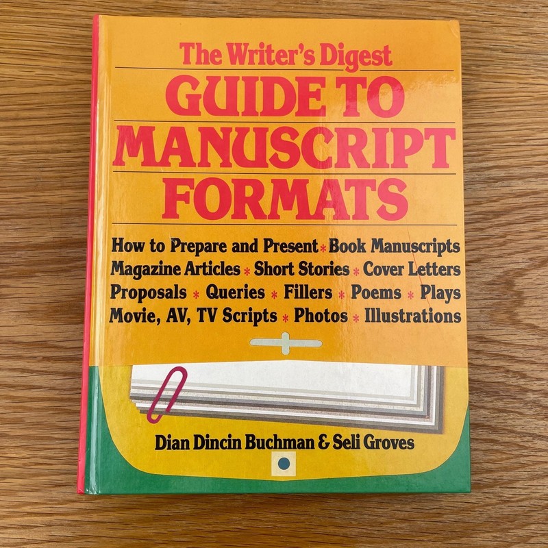 Vintage 1987 The Writer’s Digest Guide To Manuscript Formats Hardcover Book