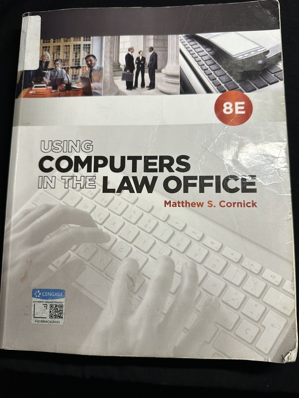 Using Computers in the Law Office – Paperback, by Cornick Matthew S. – USED