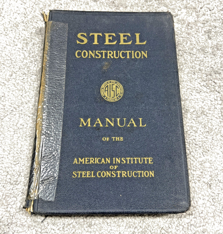 Steel Construction Manual 5th Edition AISC American Institute 28th Printing 1961