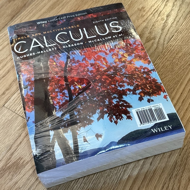 Wiley Hughes Gleason Single & Multivariable Calculus 8th Ed 2020 Loose Leaf Book