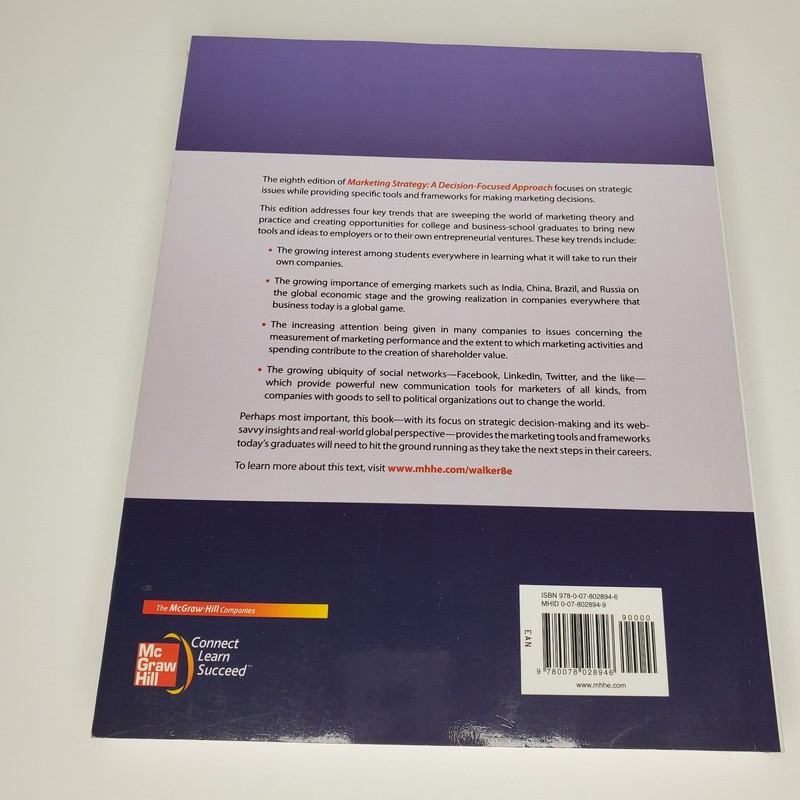 Marketing Strategy A Decision Focused Approach Irwin Marketing 8th Edition Good gallery