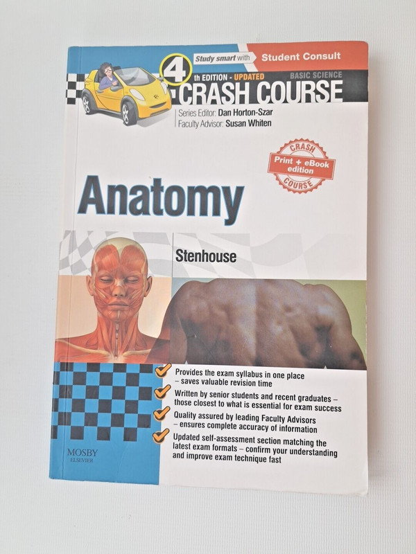 Crash Course Anatomy Updated Print + eBook edition By Stenhouse