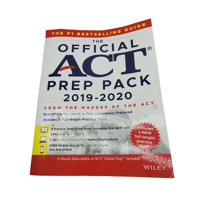 The Official ACT Prep 2019-2020 ACT Paperback Book no writing on pages READ!