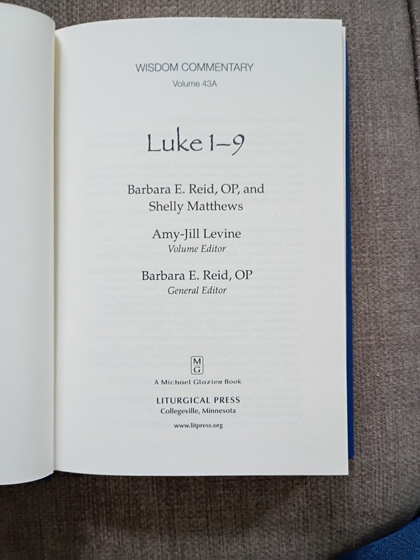 Luke 1–9 (Volume 43A) Wisdom Commentary Series Barbara Reid Shelly Matthews 2021 gallery
