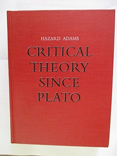 Adams Critical Theory since Plato by Adams, Hazard Hardback Book The Fast Free