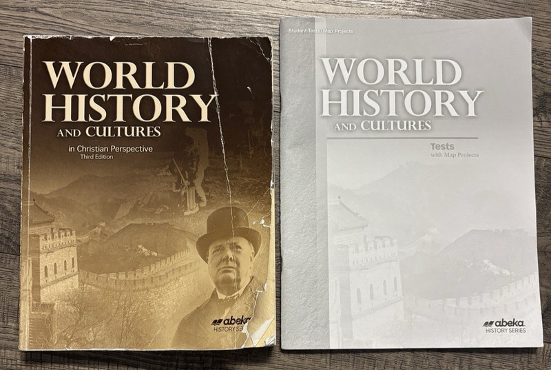 Abeka World History & Cultures 3rd Ed Textbook & Tests with Map Projects