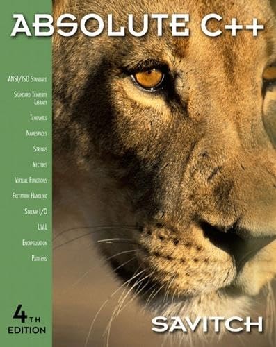 Absolute C++ by Walter Savitch