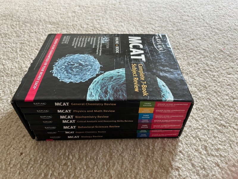 Kaplan Test Prep MCAT Complete 7-Book Subject Review – Third Edition – VERY GOOD