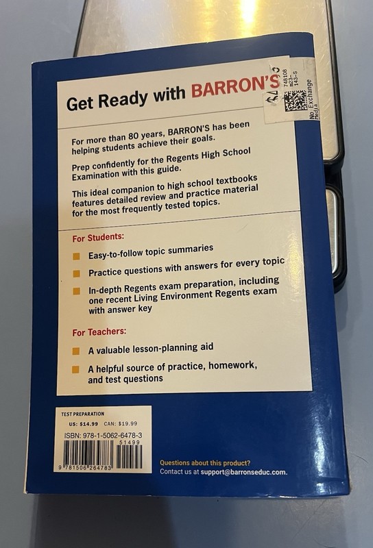 Barron's Biology The Living Environment Regents Review Course, Exams Answers Set gallery