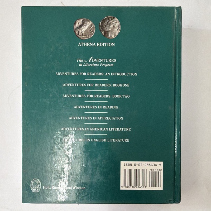 Holt Rinehart Winston Athena Adventures in English Literature HC 1996 ISBN gallery