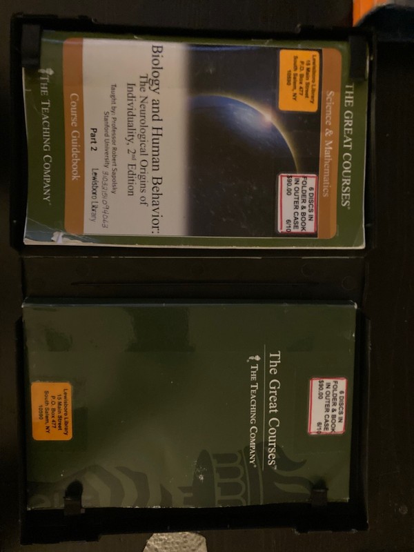 Used Great Courses Biology and Human Behavior Guide Book Parts 1 &2 Sapolsky CD gallery