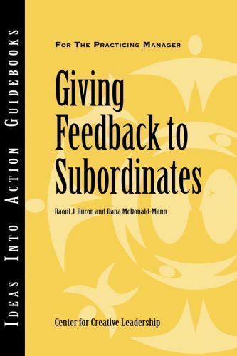 Giving Feedback to Subordinates; Ideas Into Act- Buron, 9781882197392, paperback