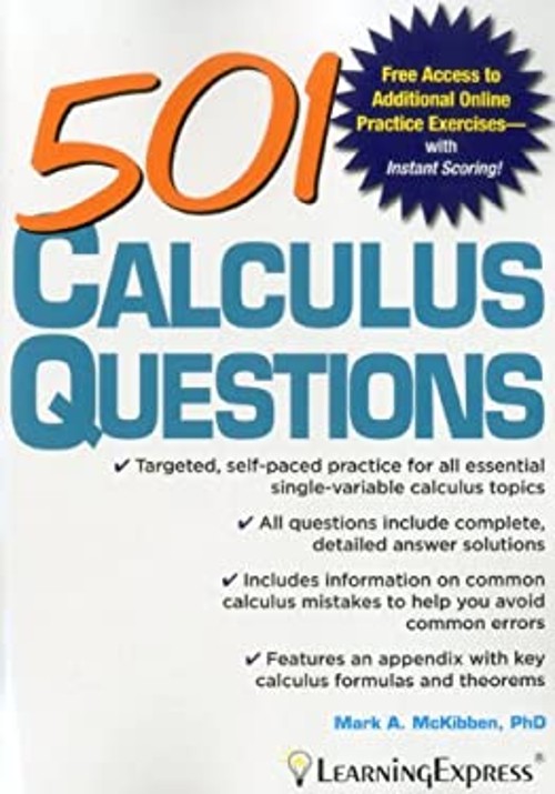 501 Calculus Questions Paperback Mark McKibben