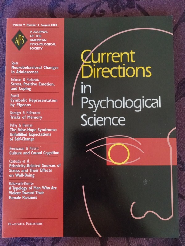 Current Directions in Psychological Science (Volume 9, Num. 1-6) 2000 gallery