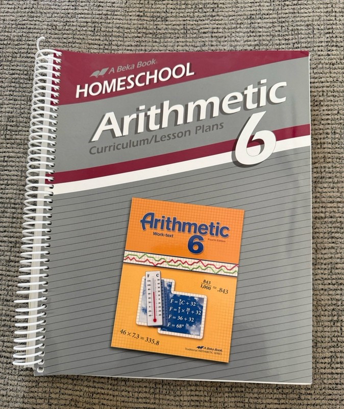 Abeka Arithmetic 6 Curriculum/Lesson Plans & Work-text, Fourth Edition