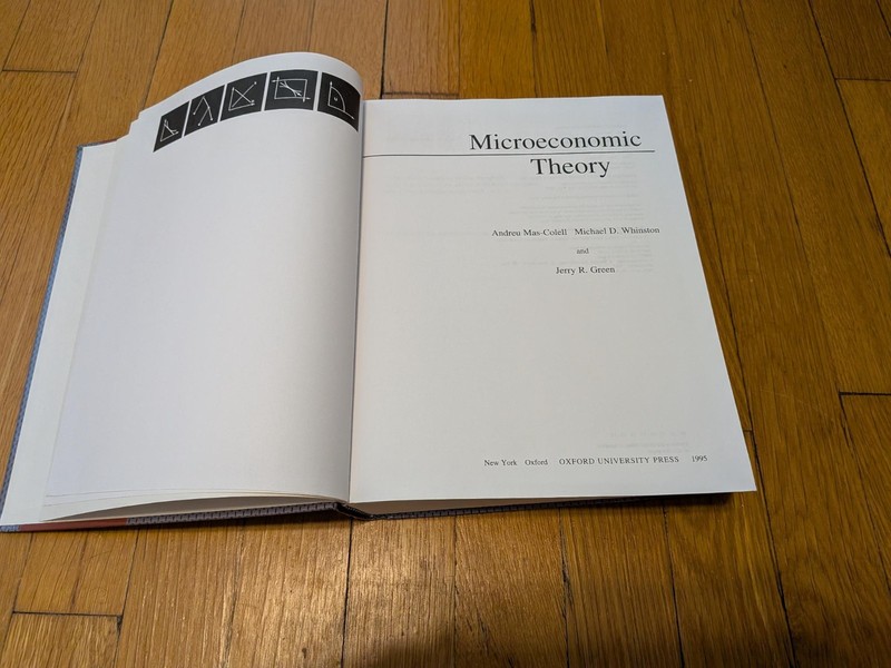 Microeconomic Theory Mas-Colell Whinston Green Hardcover OUP 0195073401 gallery