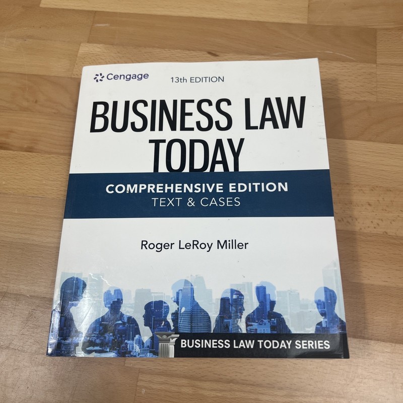 Business Law Today – Comprehensive – Paperback, by Miller Roger – Very Good