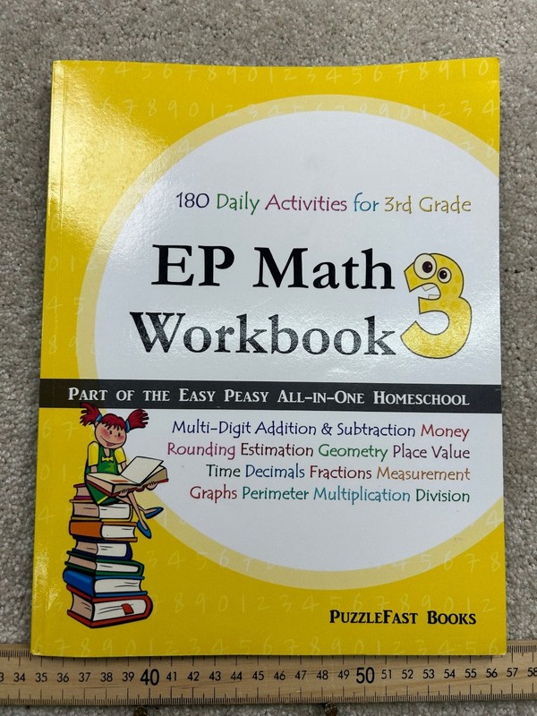 EP Math 3 Workbook 2016 Easy Peasy All-in-One Homeschool 3rd Grade PuzzleFast