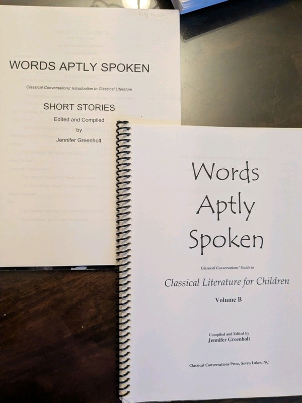 Lot 2 Classical Conversations Words Aptly Spoken Books Short Stories & ClassLit gallery