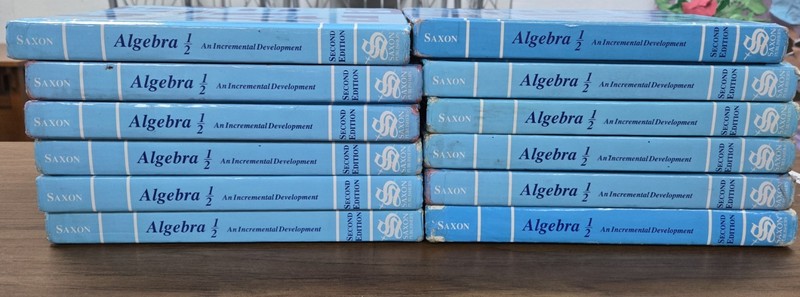 Class Set (12) of Saxon Algebra 1/2 Second Edition (Pre-Algebra curriculum)