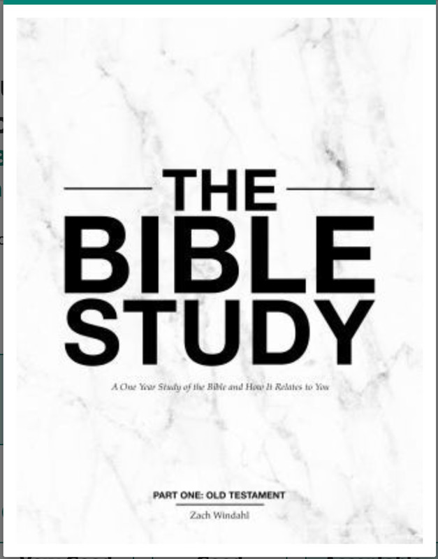 THE BIBLE STUDY Part One Old Testament by Zach Windahl NEW