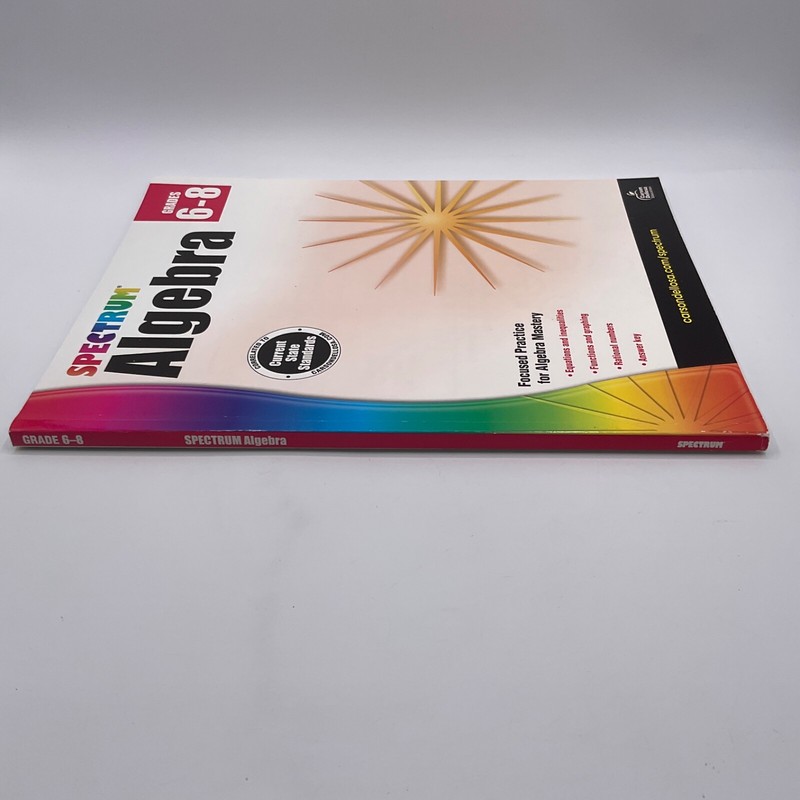 Spectrum Algebra Workbook Grade 6-8 Practice Homeschool Mastery Math Standards gallery
