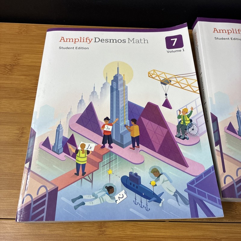 Amplify Desmos Math Student Edition Grade 7 Volume 1 & 2 Books 2026 New Unused gallery