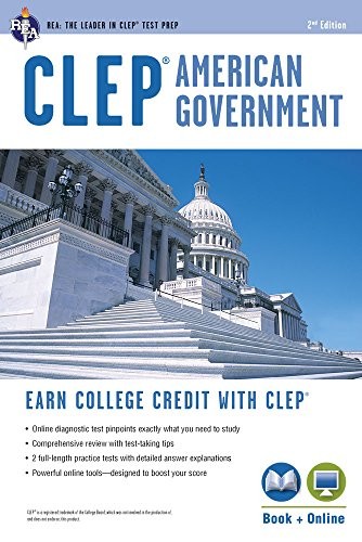 CLEP AMERICAN GOVERNMENT BOOK + ONLINE (CLEP TEST By Jones Preston Ph.d. **NEW**