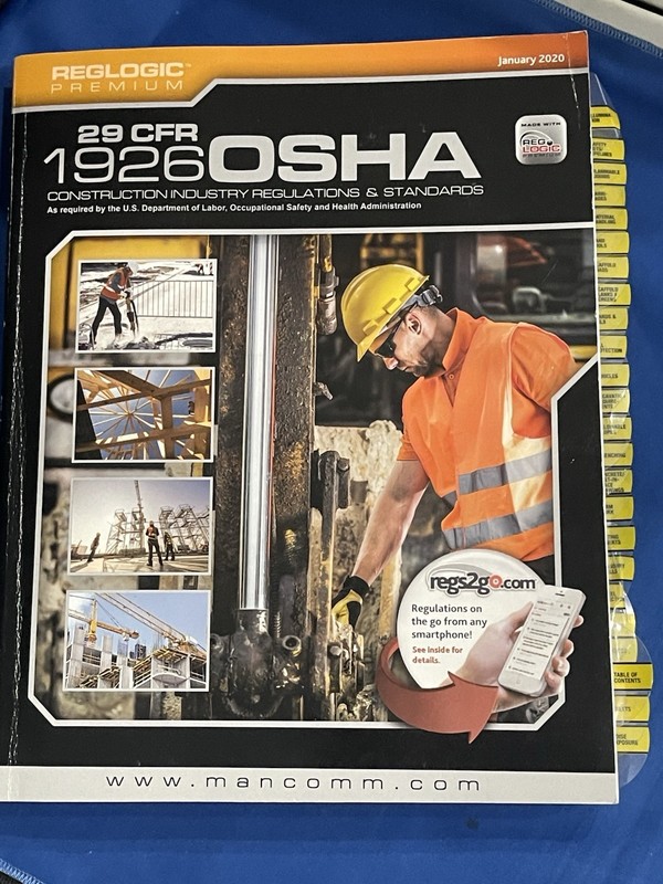 OSHA CONSTRUCTION REGULATIONS AND STANDARDS (29 CFR 1926) By Mancomm Tabs Labels