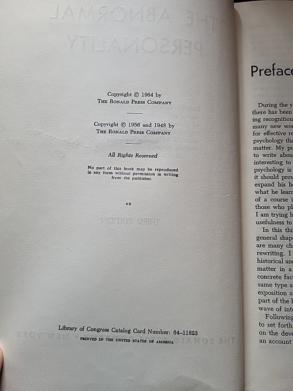 The Abnormal Personality: A Textbook 1948 hc by Robert W. White ~ FIRST EDITION gallery
