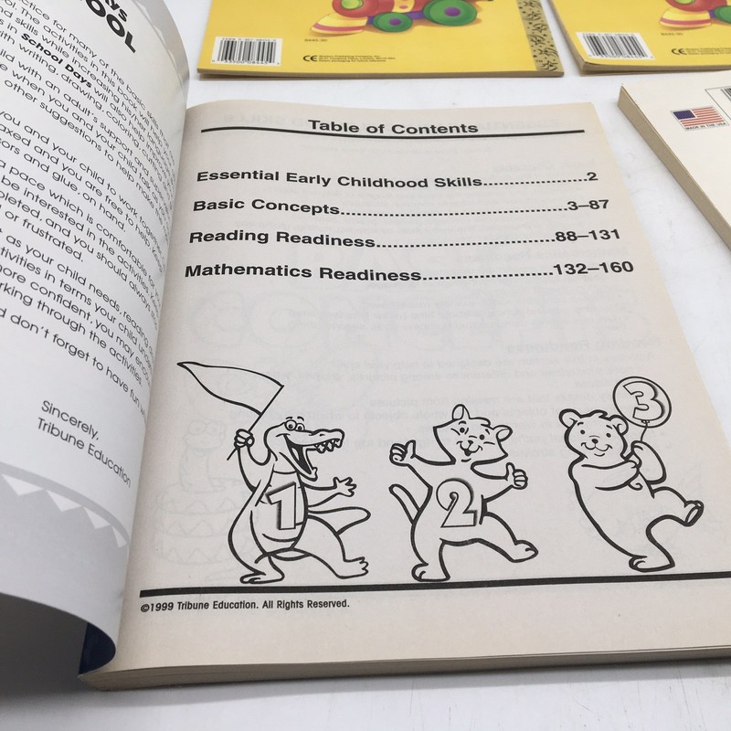 4 Vtg 1990s Preschool Reading Writing Activity Coloring Books Lot Homeschool USA gallery