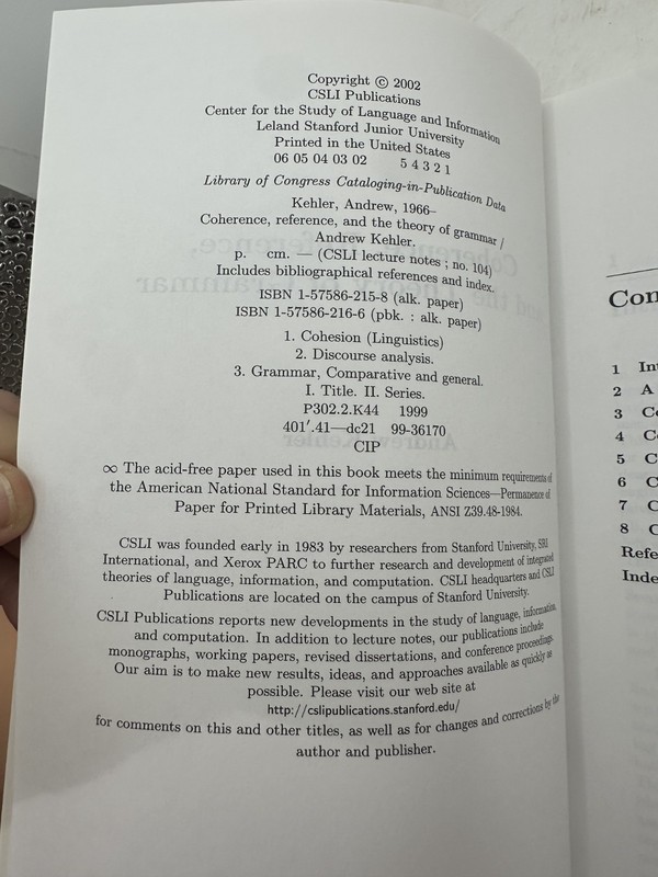 Lecture Notes Ser.: Coherence, Reference, and the Theory of Grammar by Andrew... gallery