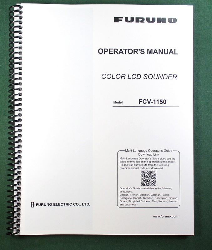 Furuno FCV-1150 Instruction Manual: Full Color 62 Pages & Protective Covers!