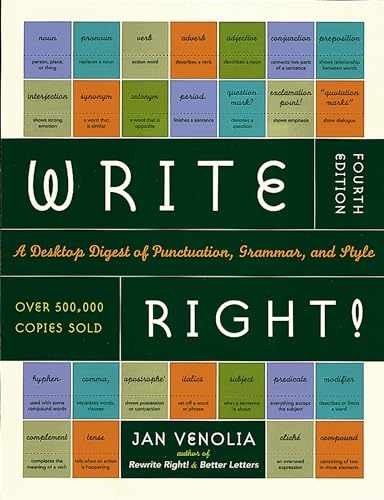 Write Right!: A Desktop Digest of – Paperback, by Venolia Jan – Very Good