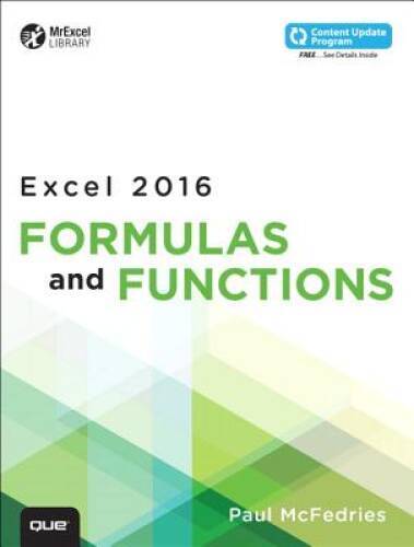 Excel 2016 Formulas and Functions (includes Content Update Program) - VERY GOOD