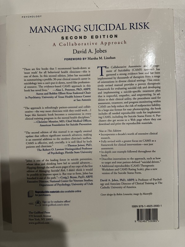 Managing Suicidal Risk, Second Edition: A Collaborative Approach, Jobes, David A gallery