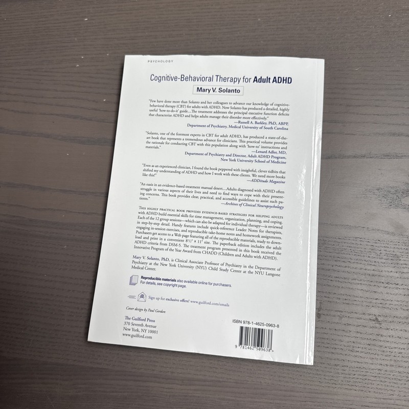 Cognitive-Behavioral Therapy for Adult ADHD by David J. Marks (Paperback Book) gallery