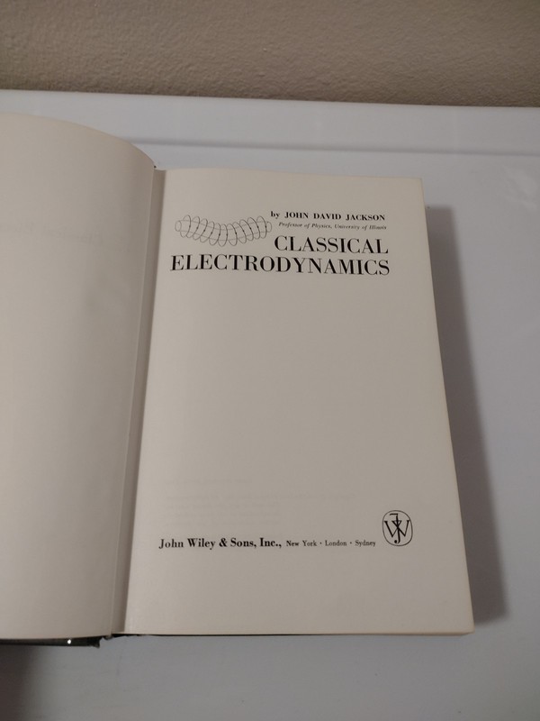 Classical Electrodynamics by John David Jackson 1963 1st Ed. 3rd Print HCDJ gallery