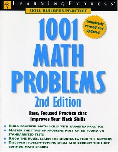 1001 MATH PROBLEMS By Learningexpress Editors