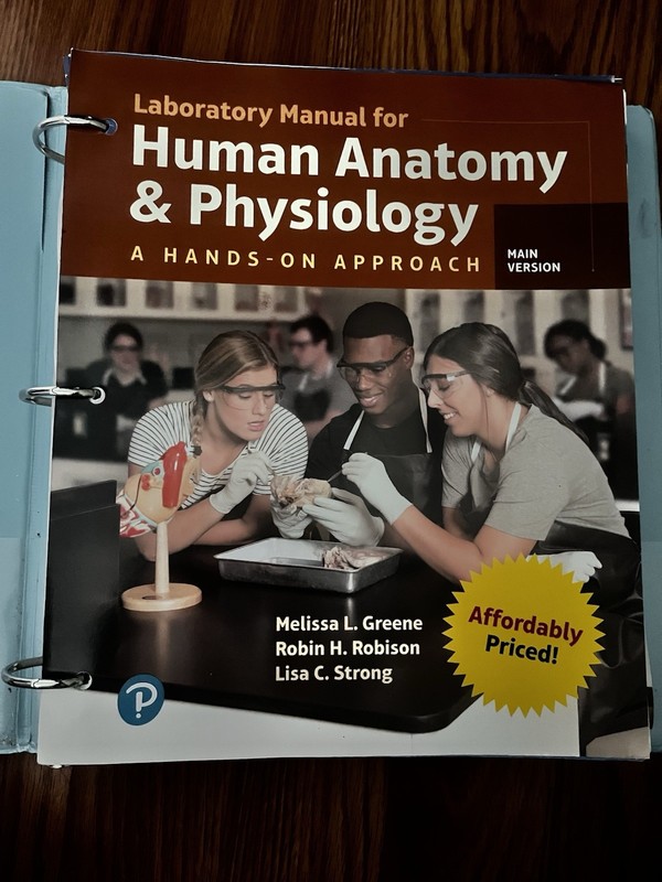 Pearson Lab Manual Human Anatomy & Physiology Ringbound 2020 9780135479391
