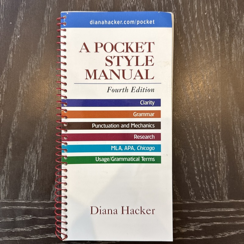 Pocket-Style Manual by Diana T. Hacker (2003, Trade Paperback)