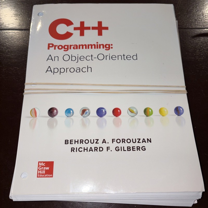 Loose Leaf for C++ Programming: An Object-Oriented Approach McGraw hill c1