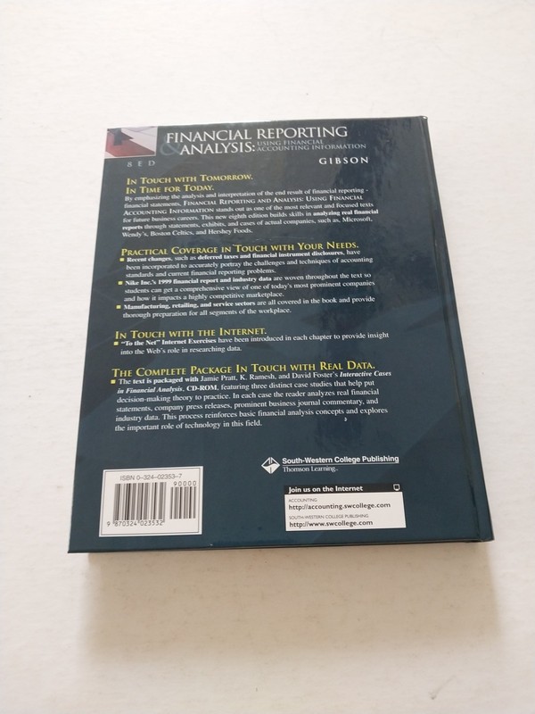 Financial Reporting and Analysis: - Hardcover, by Gibson Charles H. - New g gallery