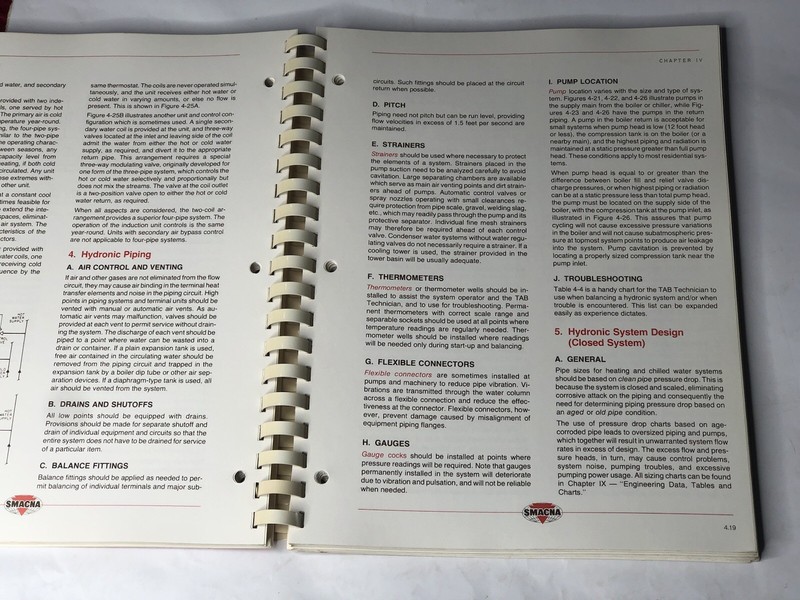 HVAC SYSTEMS Testing, Adjusting & Balancing by SMACNA 1983 First Ed. paperback gallery