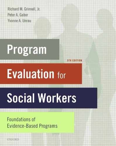 Program Evaluation for Social - Paperback, by Grinnell Jr. Richard - Very Good