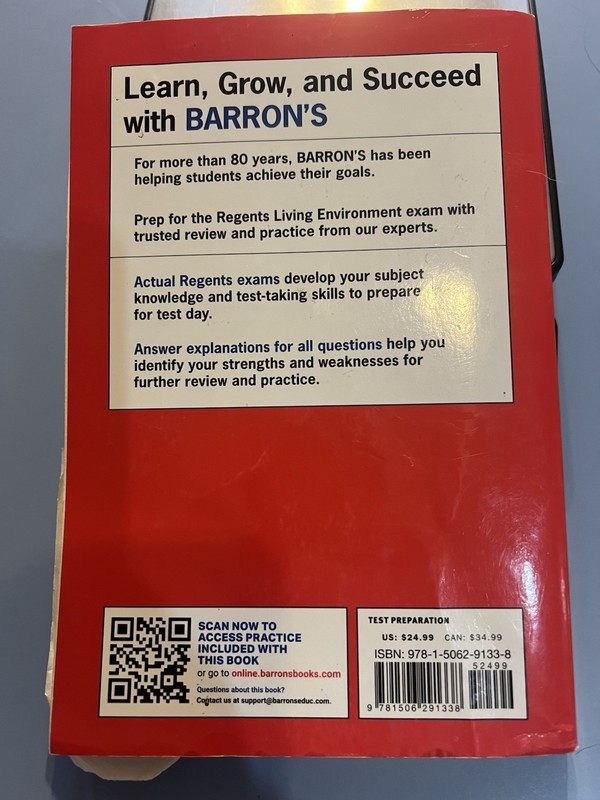 Barron's Biology The Living Environment Regents Review Course, Exams Answers Set gallery