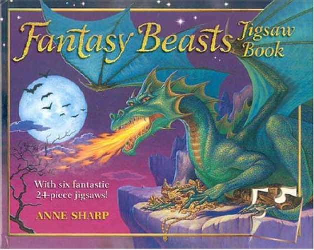 Fantasy Beasts Jigsaw Book – Hardcover, by Anne Sharp – Very Good x