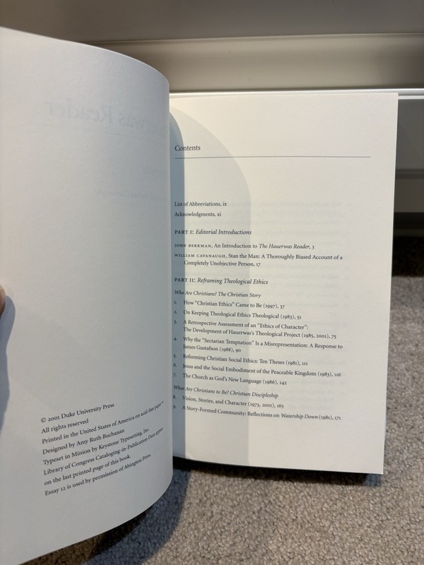 Hauerwas Reader by Stanley Hauerwas (2001, Trade Paperback) gallery